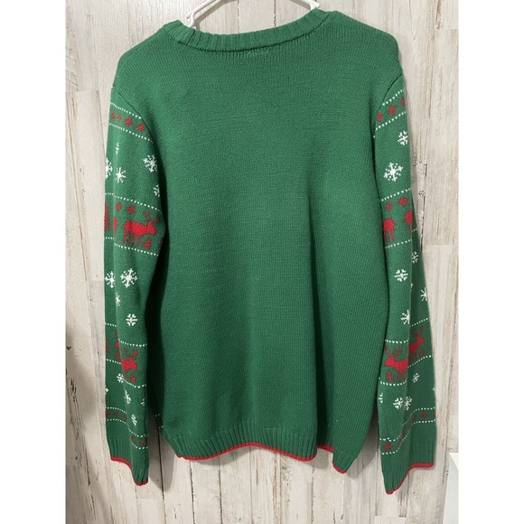 Holiday Time XXL (18) Ugly Christmas Sweater Merry Santa Paws Dog - Picture 6 of 9